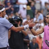 Carlos Alcaraz à droite n'a toujours pas perdu un set dans cette édition de l'US Open. KEYSTONE/AP/Heather Khalifa